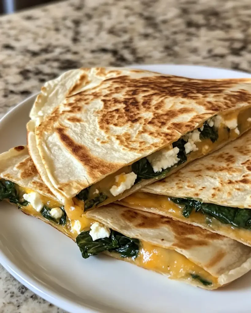 Final dish - Deliciously Easy Spinach and Feta Quesadillas You Have to Try