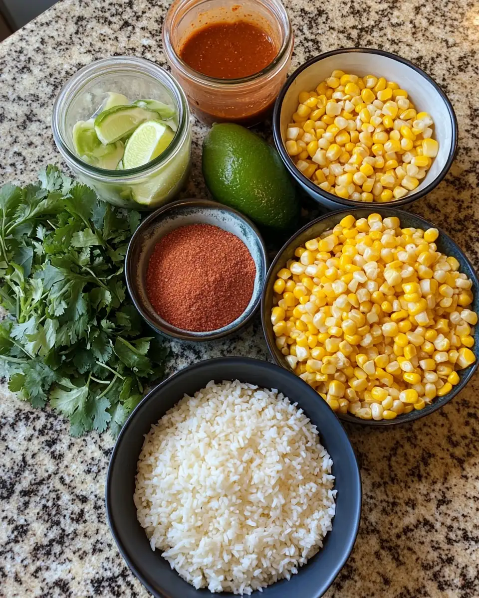 Ingredients for Irresistible Street Corn Chicken Rice Bowl Recipe You Need to Try