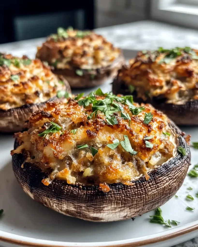 Final dish - Irresistible Stuffed Portobello Mushrooms That Will Elevate Your Dinner Game