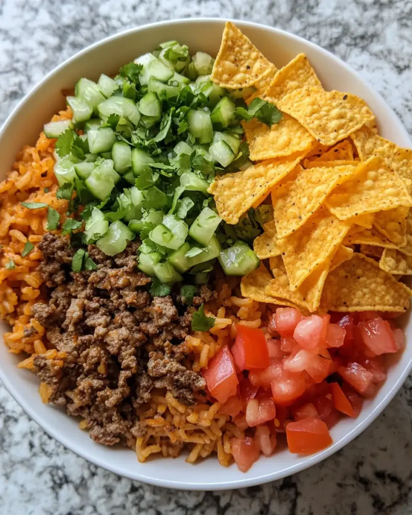 Crunchy Taco Rice Bowl with Doritos Delight - Featured Image