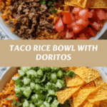 Crunchy Taco Rice Bowl with Doritos Delight
