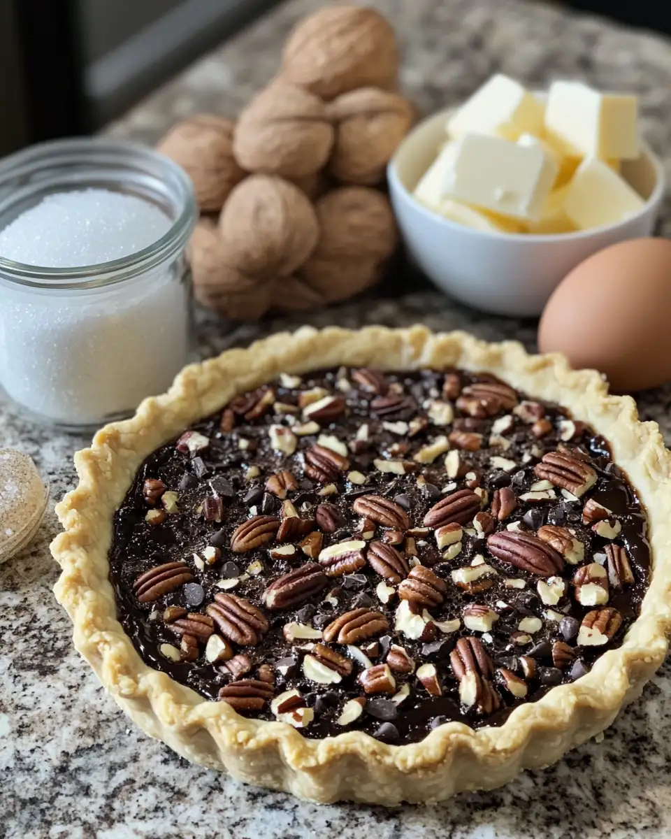 Ingredients for Irresistible Texas Chocolate Pecan Pie That Will Sweeten Your Day