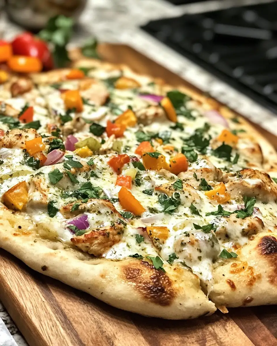 Tzatziki Chicken and Veggie Naan Pizza Recipe for a Flavorful Feast - Featured Image