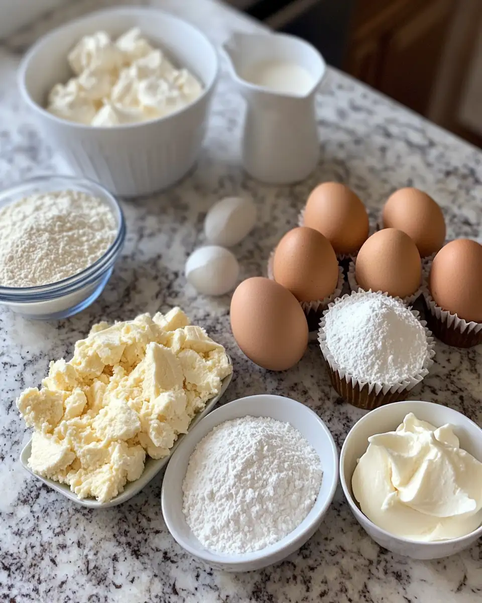 Ingredients for Decadent Vanilla Bean Crème Brûlée Cheesecake Cupcakes You Have to Try