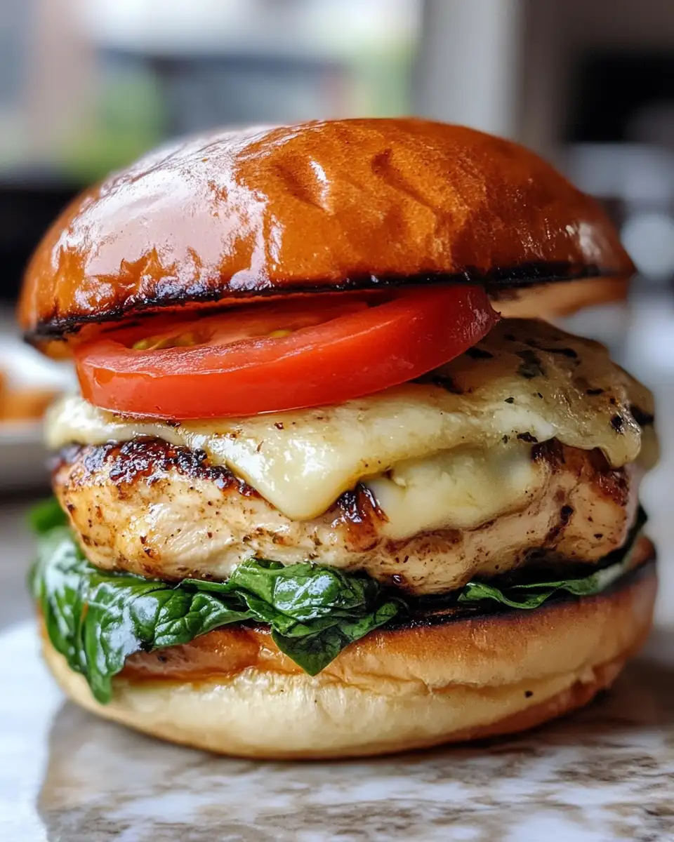Final dish - Mouthwatering White Cheddar Spinach Chicken Burgers You Need to Try