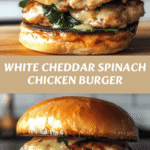 Mouthwatering White Cheddar Spinach Chicken Burgers You Need to Try
