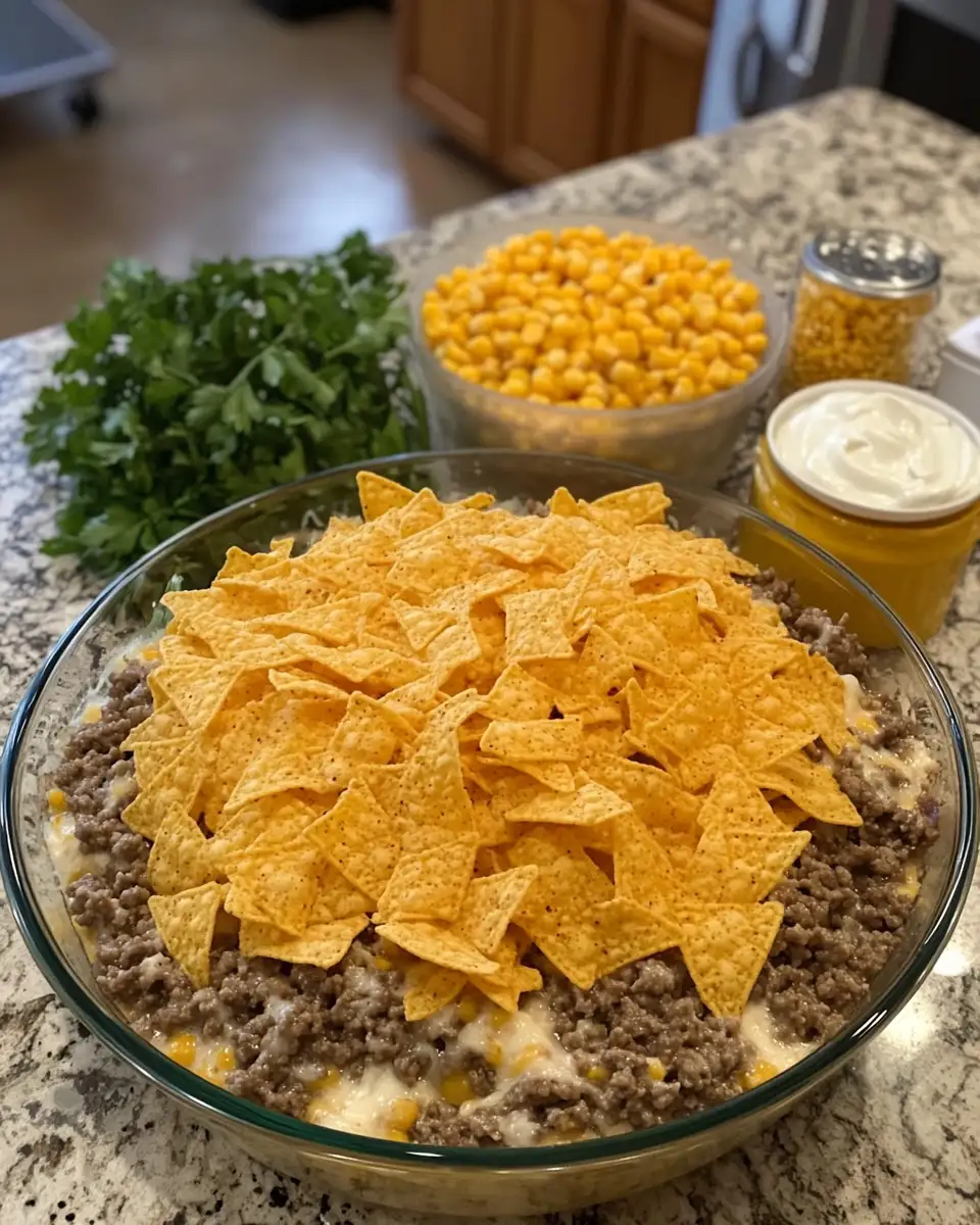 Ingredients for Ultimate White Trash Casserole with Doritos Crunch and Comfort