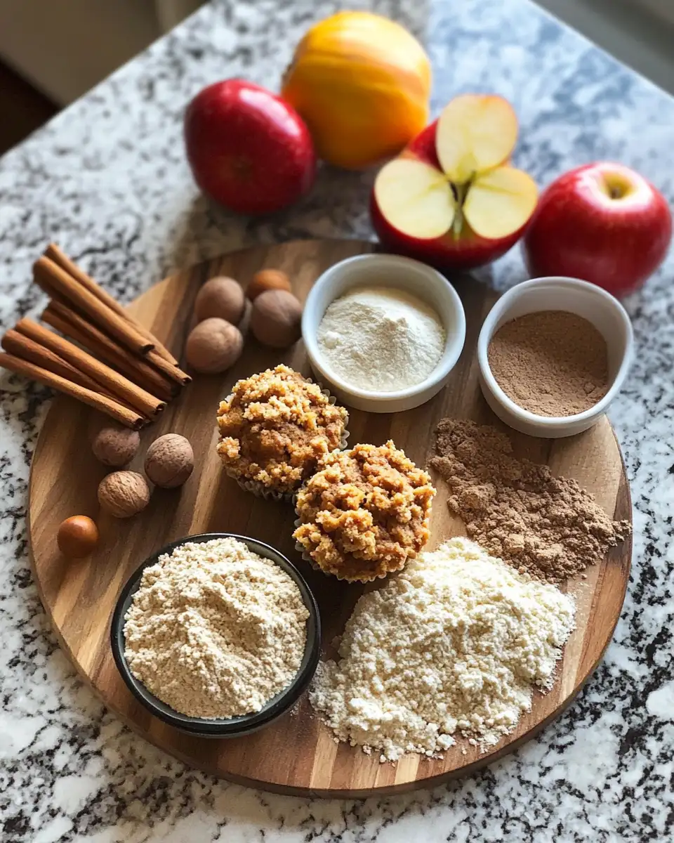 Ingredients for Irresistible Apple Pumpkin Streusel Muffins to Cozy Up Your Fall Morning