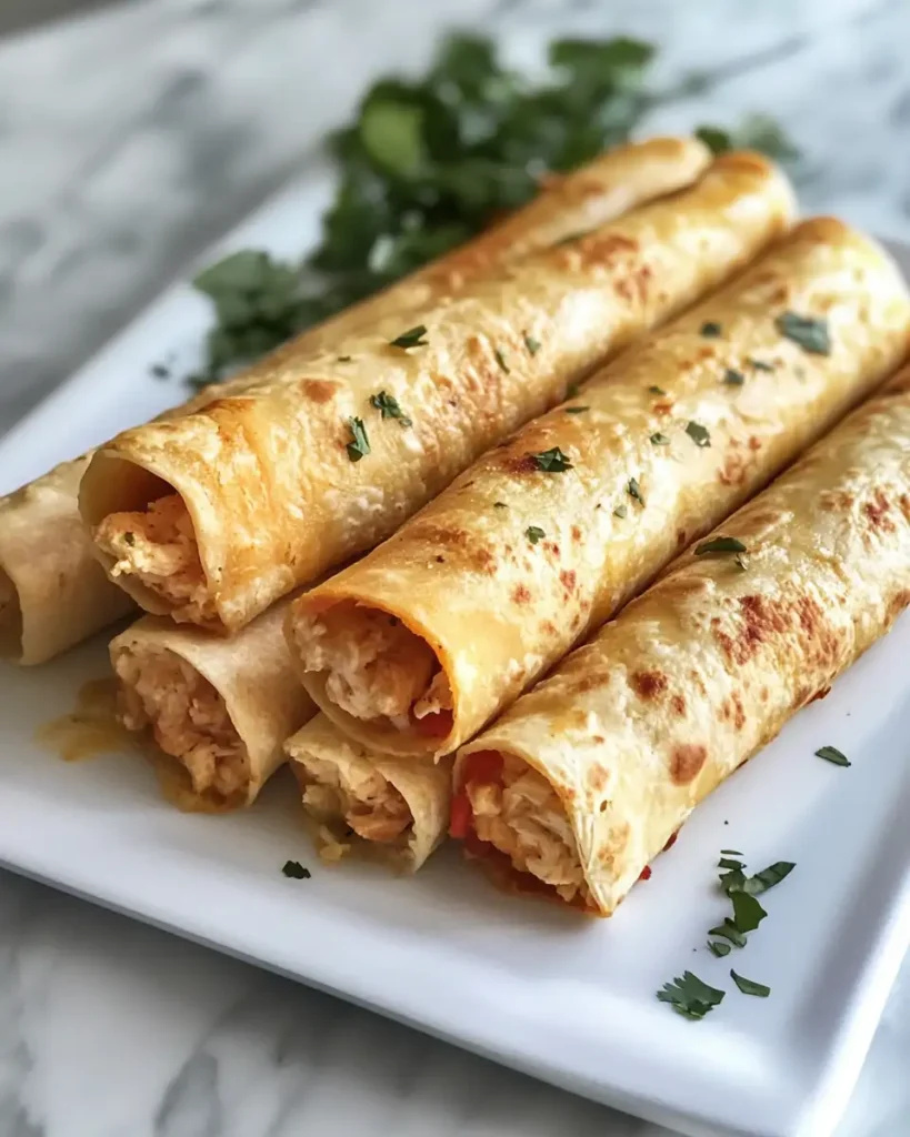 Irresistible Baked Cream Cheese Chicken Taquitos You Need to Try Today - Featured Image