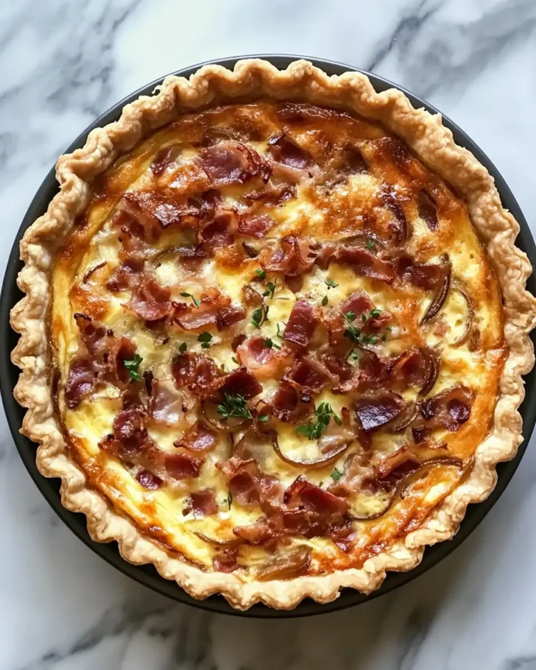 Irresistible Caramelized Onion and Bacon Quiche Recipe You Need to Try - Featured Image