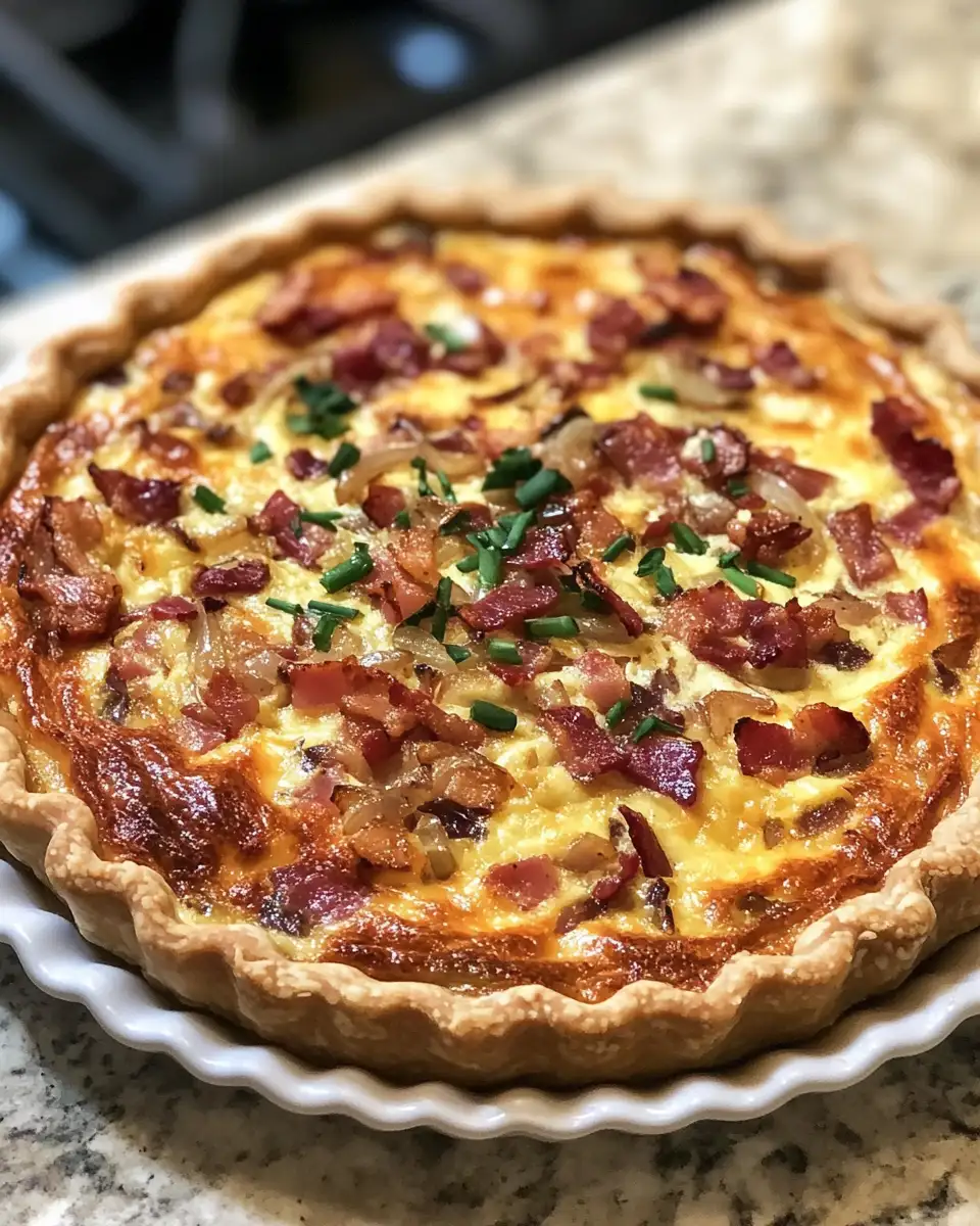 Final dish - Irresistible Caramelized Onion and Bacon Quiche Recipe You Need to Try