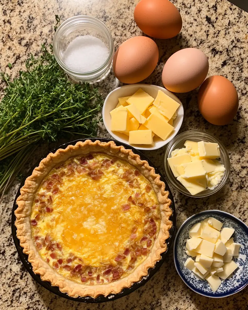 Ingredients for Irresistible Caramelized Onion and Bacon Quiche Recipe You Need to Try