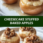 Cheesecake Stuffed Baked Apples 🍏🍰