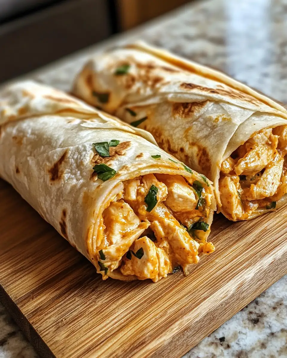 Final dish - Irresistible Cheesy Garlic Chicken Wraps That Will Satisfy Your Cravings