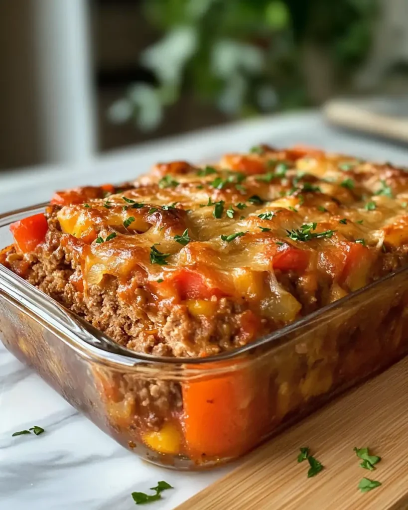 Cheesy Loaded Meatloaf Casserole with Vegetables That Will Steal Your Heart - Featured Image