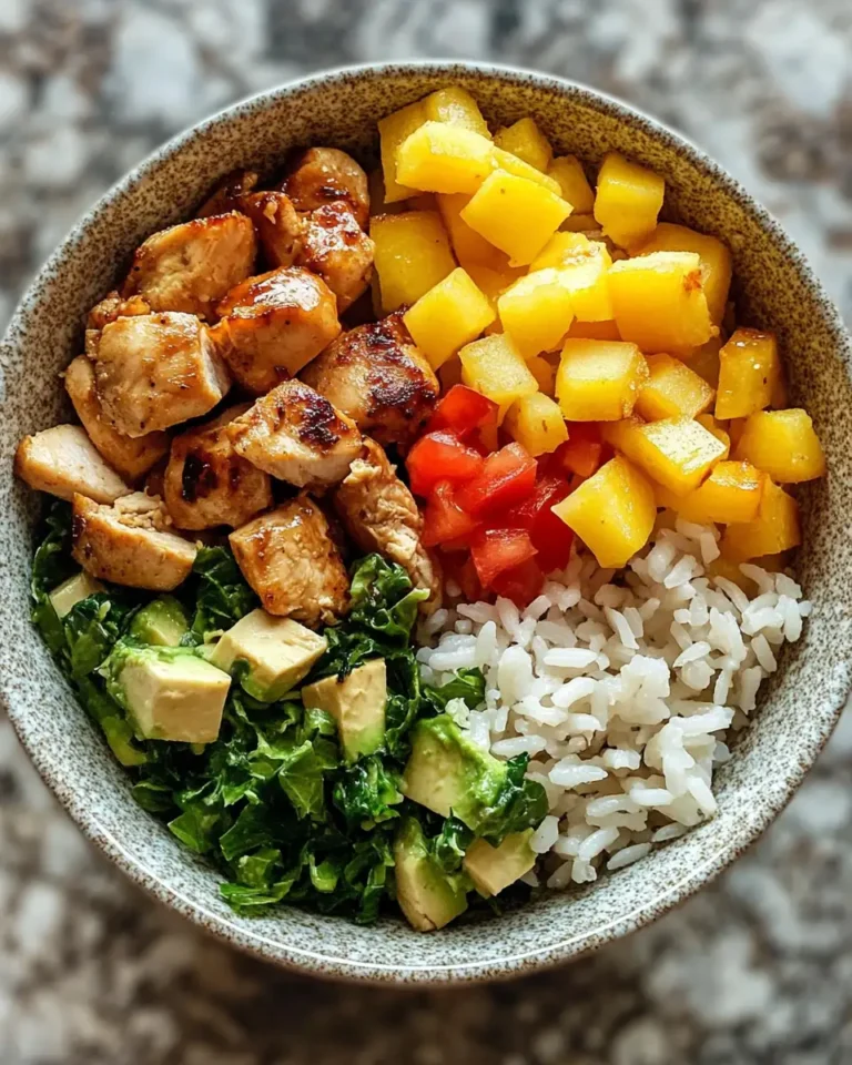 Tropical Delight Coconut Chicken Rice Bowl Recipe - Featured Image