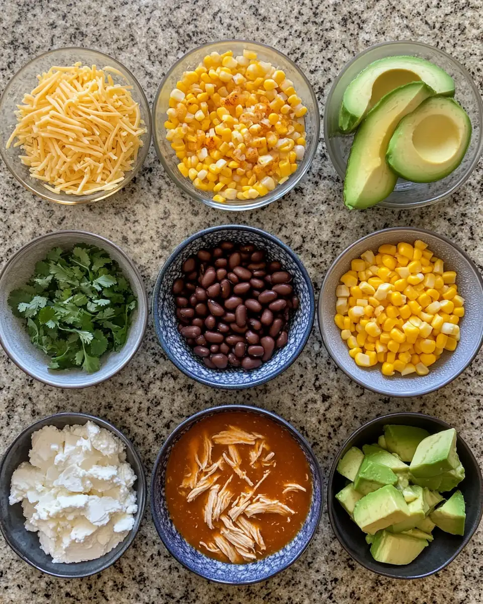 Ingredients for Dive Into Comfort with This Creamy Chicken Taco Soup Recipe