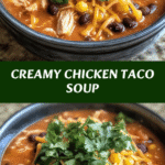 Dive Into Comfort with This Creamy Chicken Taco Soup Recipe
