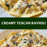Creamy Tuscan Ravioli: Dinner Delight 🍝🌿