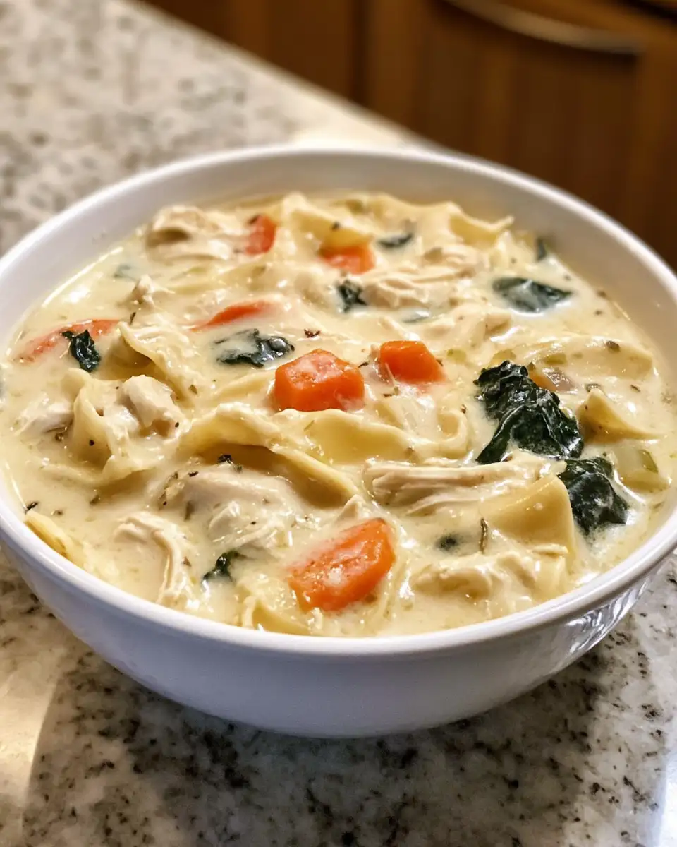 Final dish - Creamy White Chicken Lasagna Soup Recipe You Need to Try