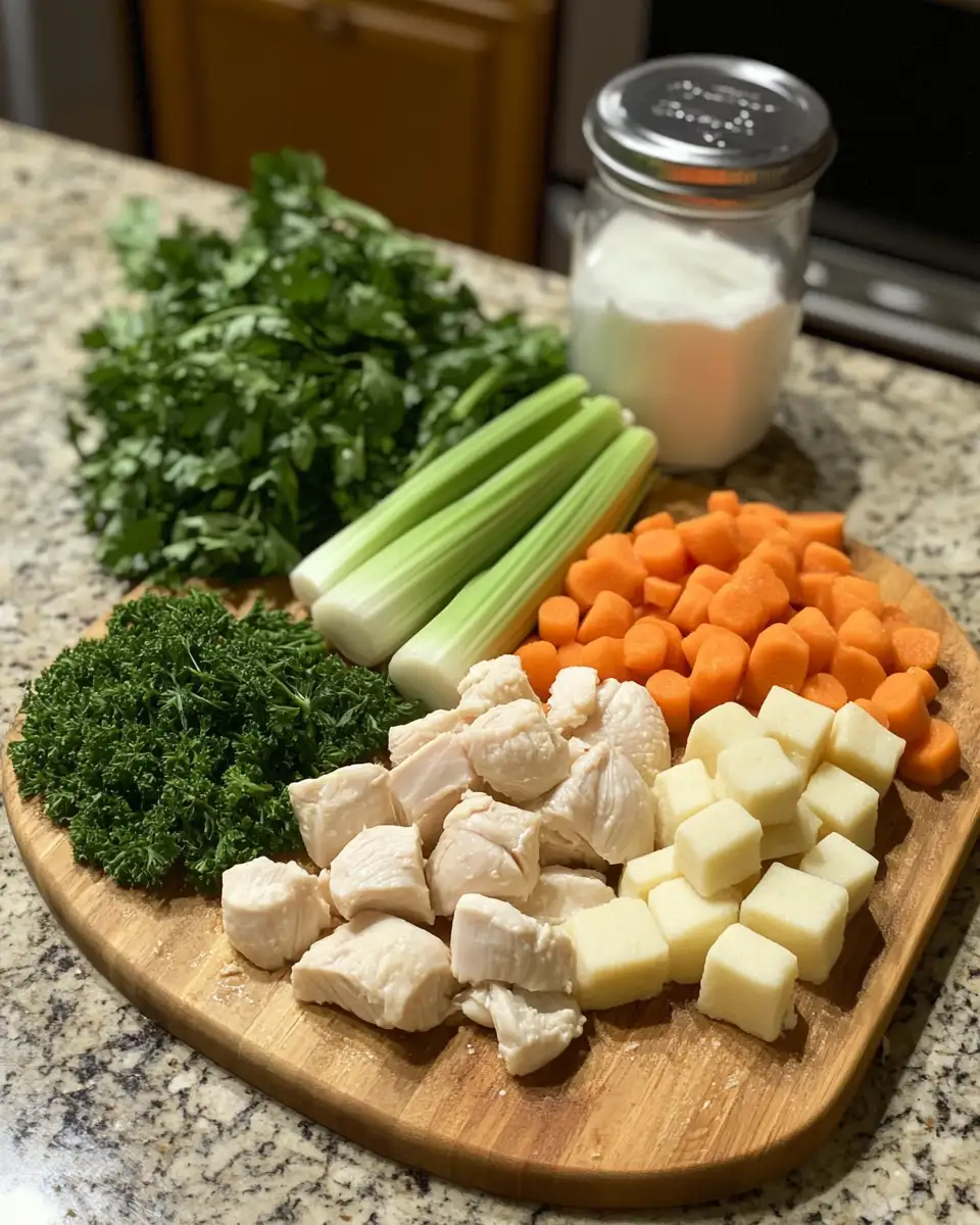 Ingredients for Easy Crockpot Chicken and Dumplings Made with Canned Biscuits