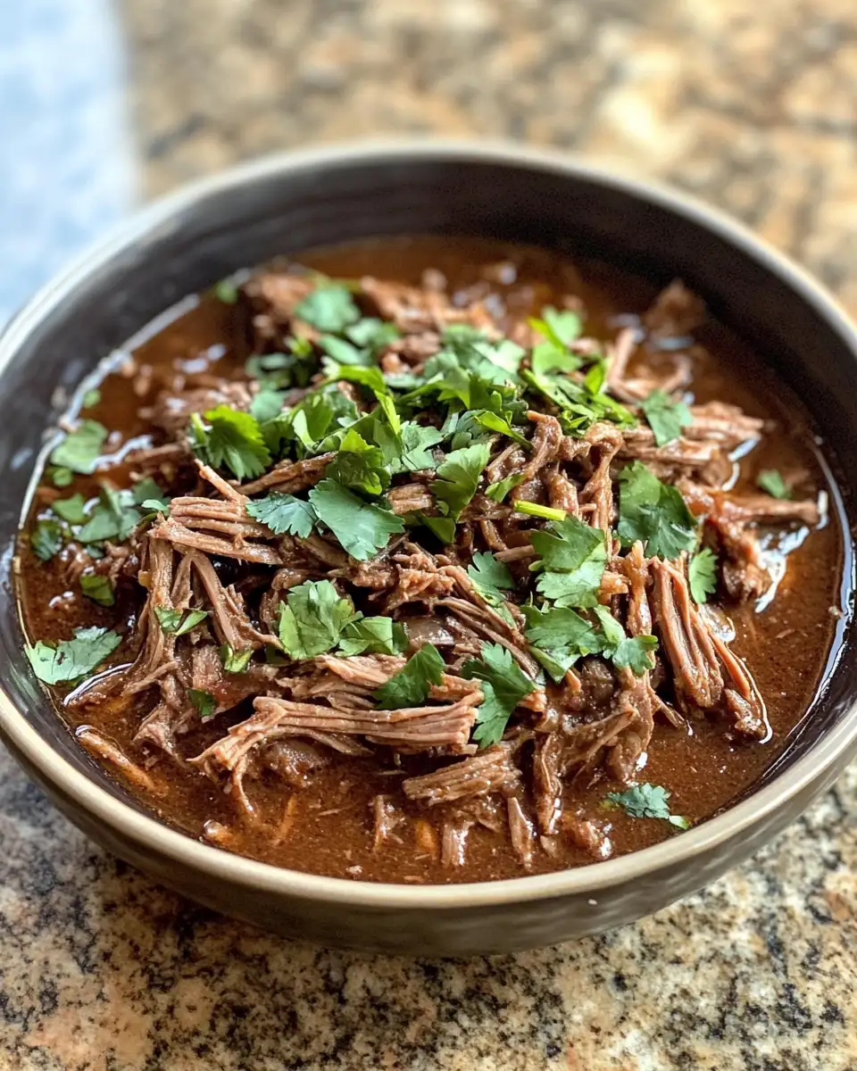 Final dish - Melt-in-Your-Mouth Crockpot Mexican Beef Birria Recipe You Need to Try