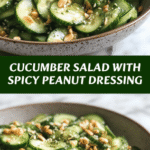 Crispy Cucumber Salad with Spicy Peanut Dressing 🥒🌶️