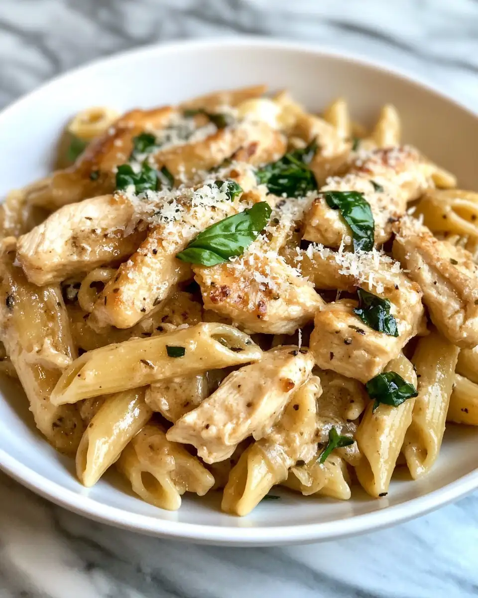 Final dish - Deliciously Simple Easy Parmesan Chicken Pasta Recipe