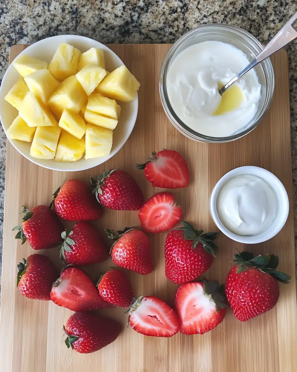 Ingredients for Refreshing and Easy Strawberry Dole Whip Recipe You’ll Love