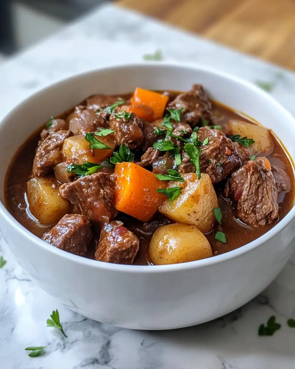 Final dish - Hearty French Beef Stew in Red Wine Recipe for Cozy Nights