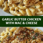 Garlic Butter Chicken with Mac & Cheese 🍗🧀