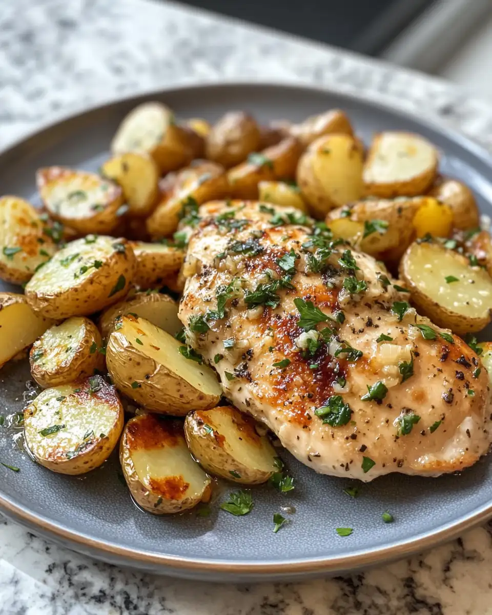 Garlic Parmesan Chicken and Potatoes Recipe That Will Steal the Show - Featured Image