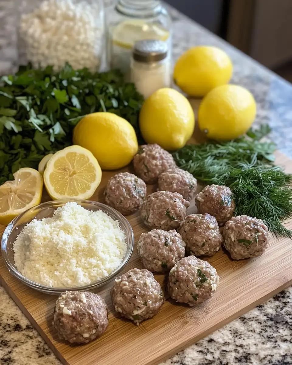 Ingredients for Zesty Greek Meatballs in Lemon Sauce That Will Delight Your Taste Buds