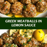 Greek Meatballs in Lemon Sauce 🍋🍽️