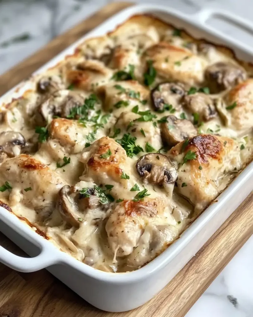 Irresistible Keto Garlic Mushroom Chicken Casserole Recipe You Need to Try - Featured Image
