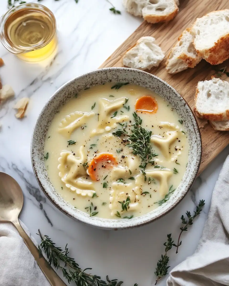 One Oven Ravioli Soup Comfort in a Bowl Made Easy - Featured Image