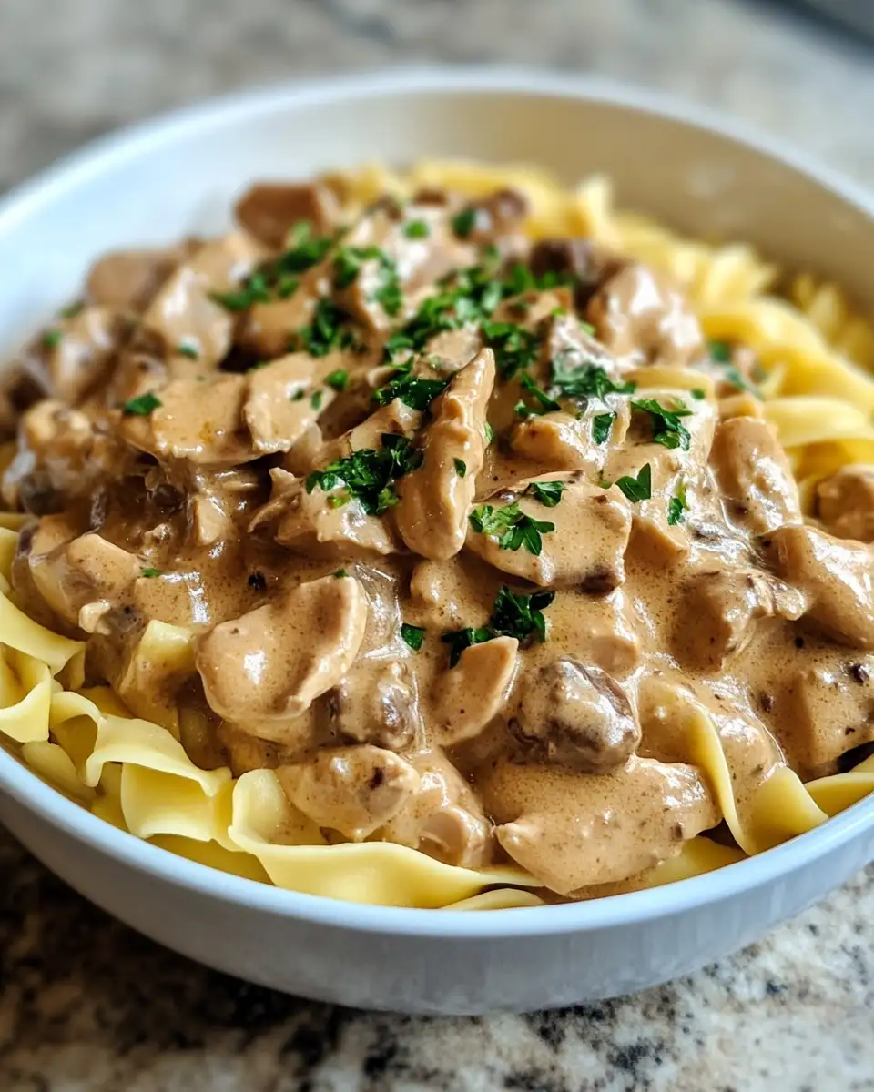 Final dish - Rich and Velvety Chicken Stroganoff That Will Melt in Your Mouth