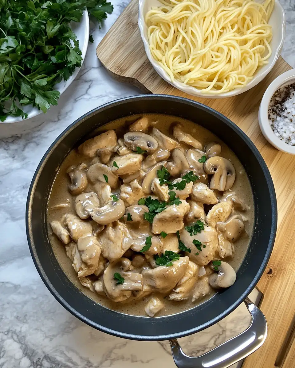 Ingredients for Rich and Velvety Chicken Stroganoff That Will Melt in Your Mouth