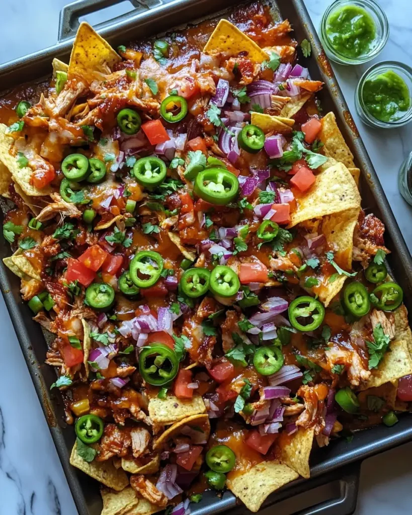 Ultimate Sheet Pan BBQ Chicken Nachos Recipe for Game Night - Featured Image