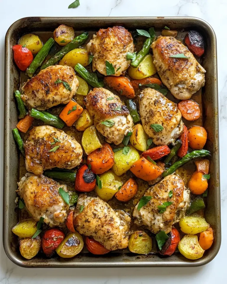 One-Pan Wonder Sheet Pan Garlic Butter Chicken and Veggies Recipe - Featured Image