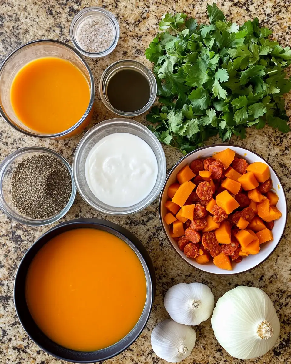 Ingredients for Warm Up Your Taste Buds with Spicy Chorizo Pumpkin Soup