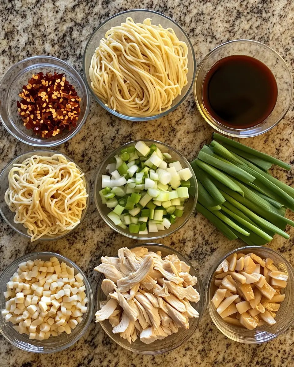 Ingredients for Irresistible Sticky Garlic Chicken Noodles You Need to Try Today