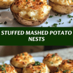 Stuffed Mashed Potato Nests 🥔🧀