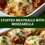 Irresistible Stuffed Meatballs with Gooey Mozzarella Cheese Delight