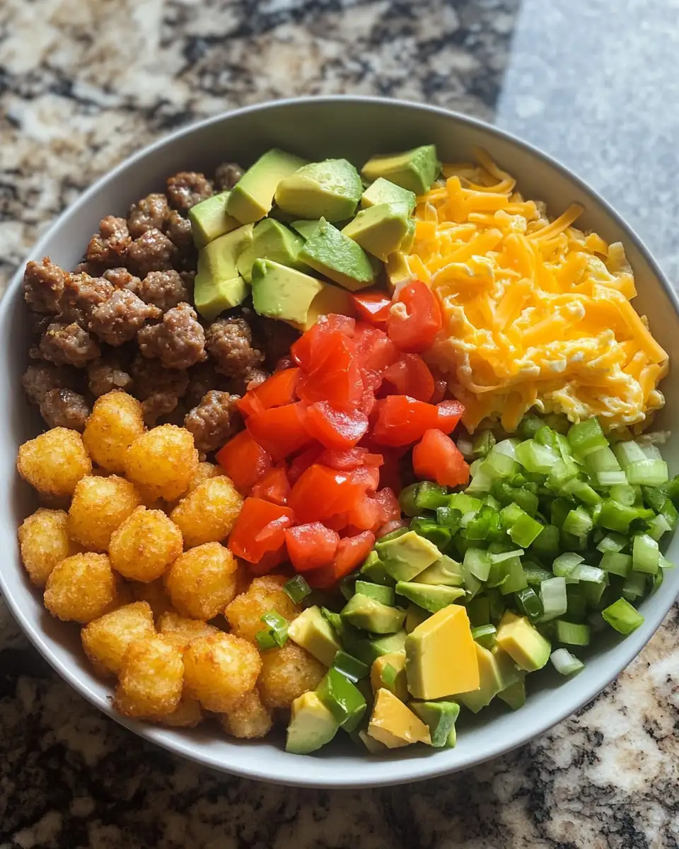 Ingredients for The Ultimate Tater Tot Breakfast Bowl You Need to Try Today