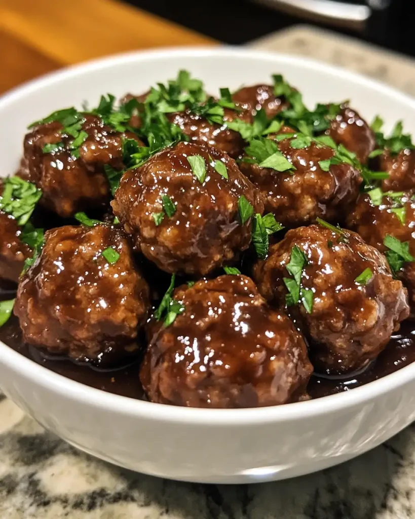 Melt-in-Your-Mouth Tender Red Wine Braised Meatballs Recipe - Featured Image