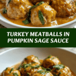 Savory Turkey Meatballs in Creamy Pumpkin Sage Sauce for Fall Flavors