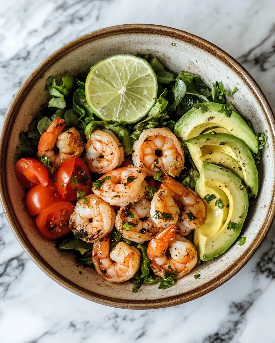 Final dish - Fresh and Flavorful Zesty Lime Shrimp and Avocado Salad Recipe
